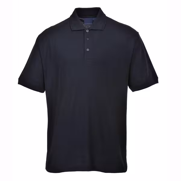 Men’s Cotton Polo Shirt - Black - Size: L