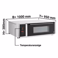 Electric Deck Pizza Oven - Single Deck - Refractory Stone Deck - 1 - 230V 3 Phase - Digital Controls - up to 350°C