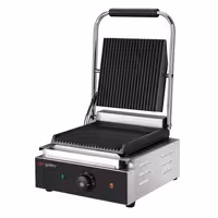 Elektrikli Izgara Tost Makinesi - 1,8kW - Alt ve Üst Oluklu - Pişirme Yüzeyi: 235x225mm