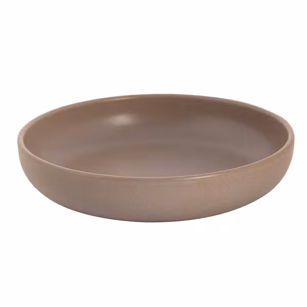 (6 adet) SANDY LOAM - Çukur Tabak Yuvarlak - Stoneware, Ø220mm, Gri
