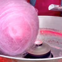Commercial Candy Floss Machine - Ø520mm - 1.08kW - Black - with Sneeze Guard