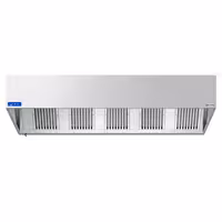 Commercial Wall-Mounted Extractor Hood with Motor - 2800mm - with Speed Controller, Baffle Filters & Lighting