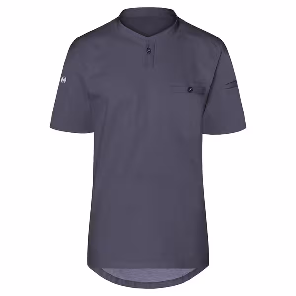 (6 pieces) KARLOWSKY | Men's Short Sleeve Performance Work Shirt – Slim Fit - Anthracite - Size XS