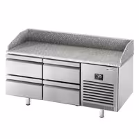 Commercial Pizza Prep Counter - Granite Top PREMIUM PLUS - 1490x700mm - with 0 doors & 4 drawers