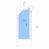 Commercial Beverage Display Fridge - 1385mm - 1300 Litres - with 2 hinged glass doors - LED lighting - digital controller with temperature display - Temperature range 4 to 6 °C