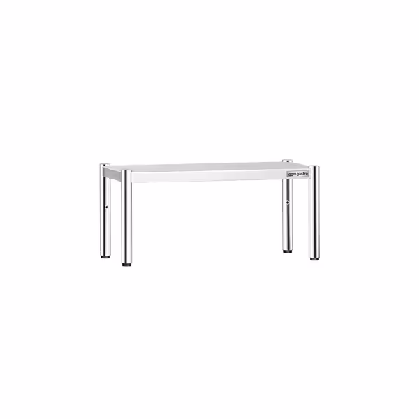 Estante de mesa em inox PREMIUM - 1 nível - 800x370mm - altura ajustável