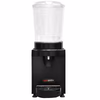 Commercial Ayran / Juice Dispenser - 1x polycarbonate tank with tap & magnetic agitation - 10 Litres - 350W - Black