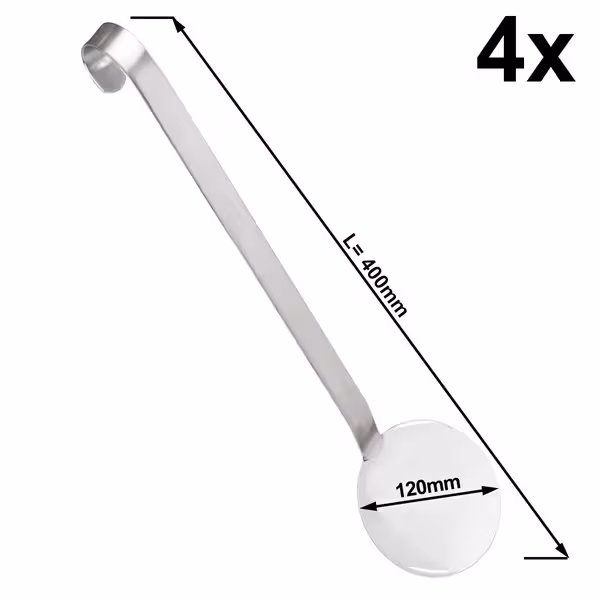 (4 buc) Lingură pentru orez - Ø 120 mm - Lungime: 400 mm - oțel inoxidabil