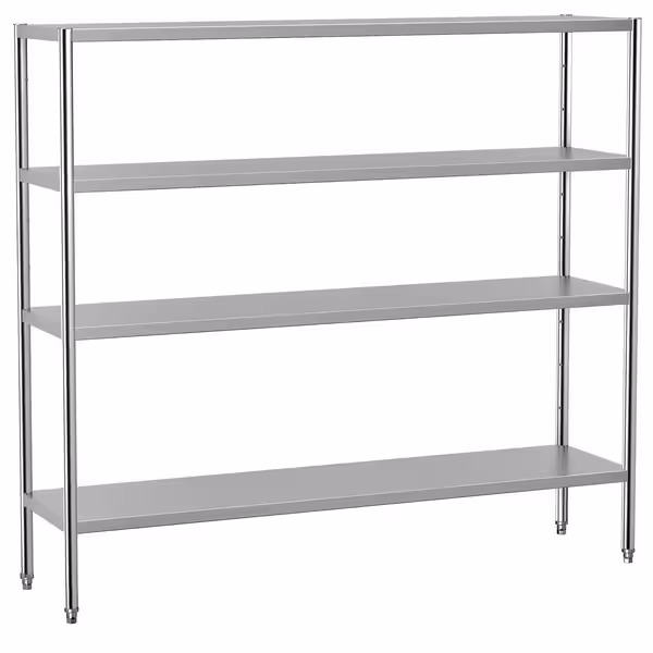 رفوف ستانلس ستيل ECO - 2000x500mm - عمق: 500 mm - 4 رفوف (قابلة للتعديل) - الحمولة: 280 kg