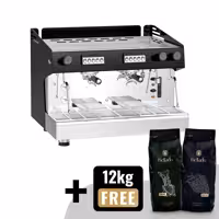 Profesyonel Espresso Kahve Makinesi - 2 Gruplu - Manuel - Ön Demleme (Preinfusion) Sistemi & 2 Buhar Kolu - Tall Cup