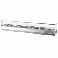 Countertop Prep Well / Refrigerated Topping Unit PREMIUM PLUS - 1976x413mm - 8x GN 1/3