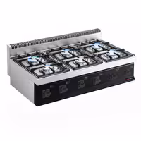 Plinsko kuhalo - Linija 700 - 1200x700x430 mm - 36 kW - 6 plamenika - nadpultni