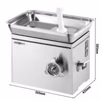 Električni stroj za mljevenje mesa – glava 22 - 350 kg/h - 1,1 kW - 230 V (monofazni) - s hlađenjem - ploča 4,5 mm