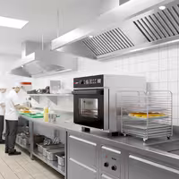 Commercial High Speed Oven - Touchscreen - 3.4kW - Stainless Steel - incl. Pizza Tray, Temperature Probe, Non-stick Basket, Non-stick Baking Tray | 80% Faster Cooking