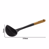 STAUB | Zaimača / Kutlača za juhu - 310 mm - Silikon - Crna boja
