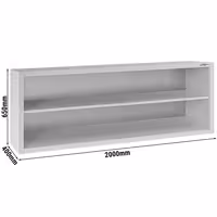 خزانة حائط ستانلس ستيل ECO - 2000x400mm - بدون باب انزلاقي - ارتفاع 650 mm