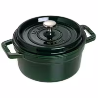 STAUB | Cocotte Round Enamelled Cast Iron Casserole Dish – Ø 180 mm – Basil Green