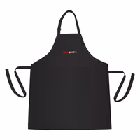 (5 pcs) Bib Aprons - Black - with GGM Gastro logo - W x H: 67x84cm