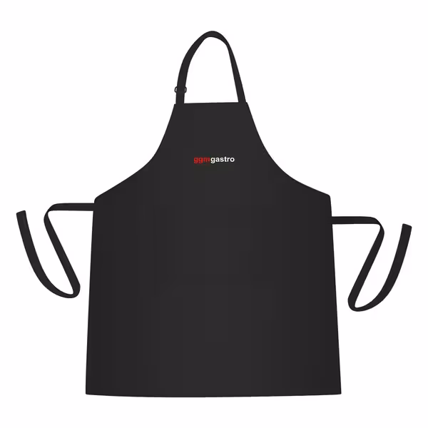 (5 pcs) Bib Aprons - Black - with GGM Gastro logo - W x H: 67x84cm