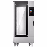 Commercial Electric Bakery Combi Oven - Touchscreen Controls - 16x EN 600x400 - incl. Trolley & inner rack, Automatic washing system