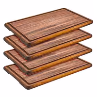 (6 pcs) Steak Board - Iroko Wood - 350x250mm