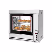 Commercial Electric Basket Rotisserie Oven - 10kW - with 7 Rotary Baskets for up to up to 42 chickens