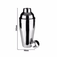 (6 adet) Kokteyl Shaker - Klasik - Paslanmaz çelik - 700ml
