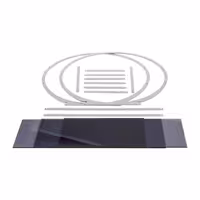 Açık Büfe Teşhir Standı - Plexiglas raflı Paslanmaz Çelik gövde - dairesel - 490x220x490mm - 3 raf ile