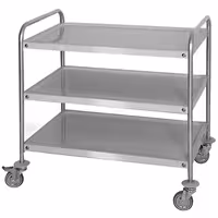 Kolica za posluživanje - 800x500 mm - s 3 polica - 40 kg po polici