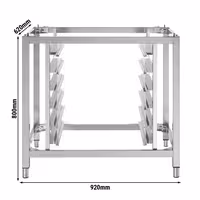 Base Stand - 7x GN 1/1 Tray Racks - for Commercial Combi Ovens - 920x620x800mm - Stainless Steel - for BKDV865-2SM, BKDV705-2SM, HV705-1TL & HV865-1TL