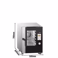 Electric Commercial Combi Oven COMPACT - Touchscreen Controls - 6x GN 1/1 - Slimline - incl. Automatic washing system & Core temperature probe