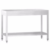 طاولة عمل ستانلس ستيل PREMIUM - 1000x600mm - مع رف سفلي