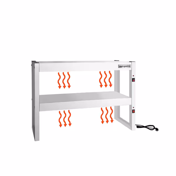 طاولة حرارية تجارية بالأشعة تحت الحمراء - 900x300mm - 720 Watt - 2 مستويات مُسخَّنة