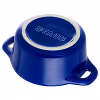 STAUB| Ceramic Mini Cocotte, Round – Dark Blue - Ø 100 mm - Oven-Safe, All Hobs