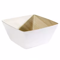 (6 pcs) Bowl - FRIDA - Melamine - 3.5L - square - 250x250mm - Depth: 120mm - White