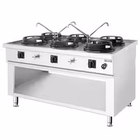 Fogão wok a gás - 90kW - 6 queimador(es) - incl. 4 torneira(s)