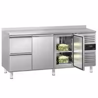 Chladicí stůl ECO - 1795 × 700 mm - se 2 dveřmi - 2 zásuvkami - se zadní lištou