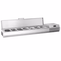 Aukstuma galda vitrīna PREMIUM PLUS - 1733x413 mm - 6 x GN 1/3
