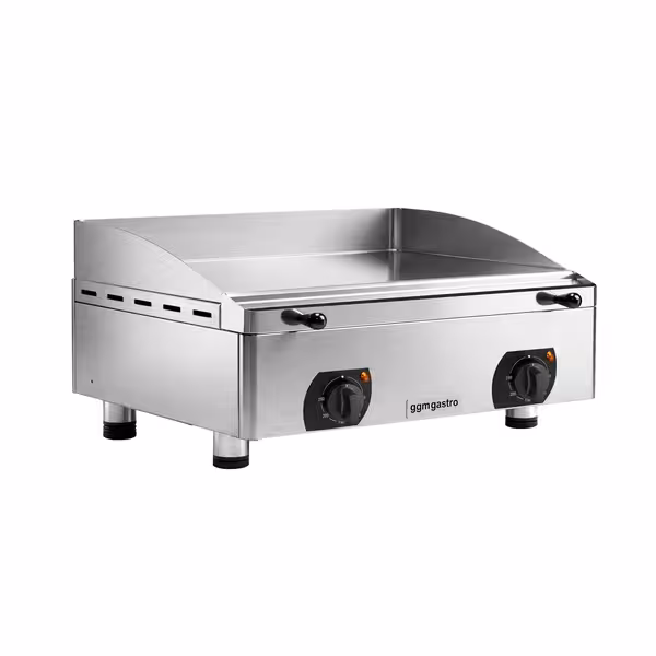 Fry Top Elettrico Professionale - con rivestimento in cromo duro - 4 kW - liscia - superficie di cottura: 555x400 mm