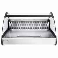 Countertop refrigerated display case - 118L - 695mm - Double glazing - round - 1 folding glass door - for fresh fish