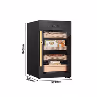 Oрмаrić za cigare (humidor) sa senzorom otiska prsta i aplikacijom za upravljanje – 113 litara – prima 850 cigara – 4 ladice