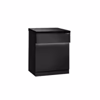 Lada kasowa TORONTO – 600 mm – czarny panel przedni – z czarnym blatem granitowym