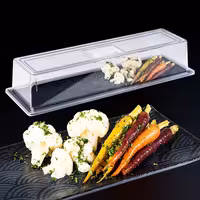(6 pcs) Display Cover - GN 2/4 - Polycarbonate - 530x162mm - Height: 105mm