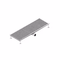 Podni odvod od nehrđajućeg čelika – 1200 x 400 mm – ugradnja u ravnini s podom i bočni izlaz – Ø 70 mm