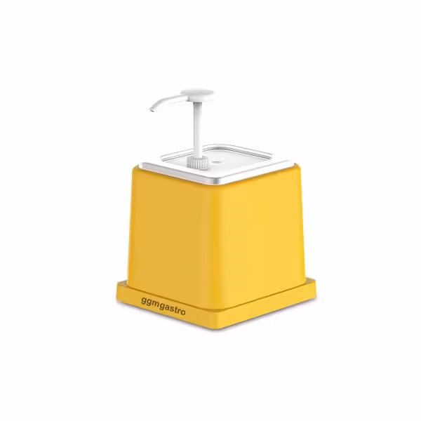 Dispenzer za senf - polipropilen - 2 l - 210x220x210 mm - žuta