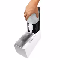 AIR-WOLF | Dozator sredstva za čišćenje WC daske sa senzorom - 500 ml - Bijeli plemeniti čelik