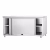 خزانة عمل ستانلس ستيل KOPENHAGEN PREMIUM - 1800x600mm - فتحة تمرير