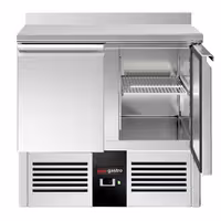Rashladni pult PREMIUM - 900x700 mm - 240 l - Statičko hlađenje - s 2 vrata - Podignuti rub