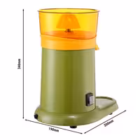 Commercial Electric Citrus Juicer - 180W - 4.24kg - with press arm, dishwasher-safe removable parts, anti-drip spout - Aluminium & Stainless Steel