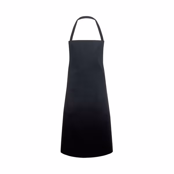 KARLOWSKY | Bib Apron Basic – Black - 750×1000 mm - Fixed Neck Strap 600 mm - 100% Polyester